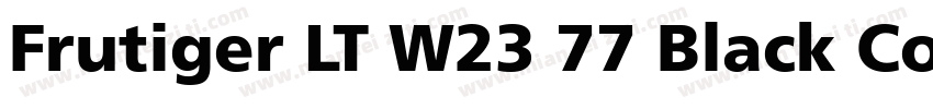 Frutiger LT W23 77 Black Cond字体转换